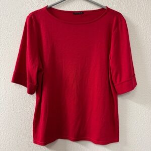 Bentley A. Bright Red Elbow-Sleeve Tee Size XL